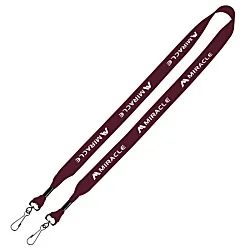 Knit Cotton Lanyard - 3/4" - 2 Swivel Hooks - 24 hr