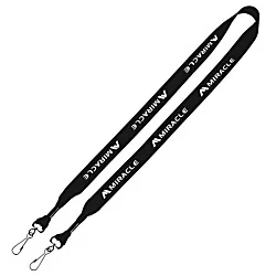Knit Cotton Lanyard - 3/4" - 2 Swivel Hooks - 24 hr