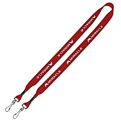 Knit Cotton Lanyard - 3/4" - 2 Swivel Hooks - 24 hr