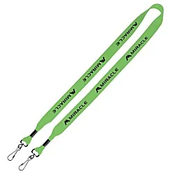 Knit Cotton Lanyard - 3/4" - 2 Swivel Hooks - 24 hr