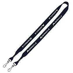 Knit Cotton Lanyard - 3/4" - 2 Swivel Hooks - 24 hr