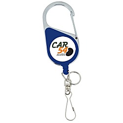 Heavy Duty Clip On Retractable Badge Holder - Round - Label