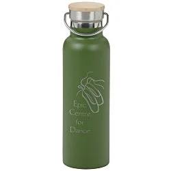 Accord Vacuum Bottle with Wood Lid - 21 oz. - Laser Engraved - 24 hr