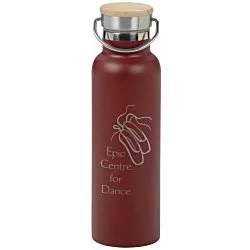 Accord Vacuum Bottle with Wood Lid - 21 oz. - Laser Engraved - 24 hr