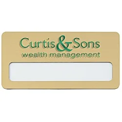 Atlanta Vogue Name Badge - 1-1/2" x 3" - Jeweler's Pinback - 24 hr