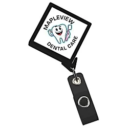 Jumbo Retractable Badge Holder - 40" - Diamond - Label