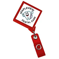 Jumbo Retractable Badge Holder - 40" - Diamond - Label