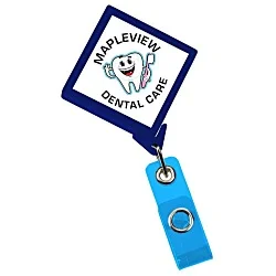 Jumbo Retractable Badge Holder - 40" - Diamond - Label