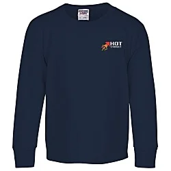 Jerzees Dri-Power 50/50 LS T-Shirt - Youth - Embroidered