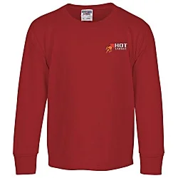 Jerzees Dri-Power 50/50 LS T-Shirt - Youth - Embroidered