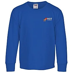 Jerzees Dri-Power 50/50 LS T-Shirt - Youth - Embroidered