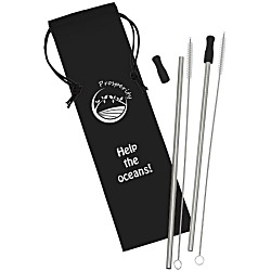 Stainless Steel Straw Set - 2 Pack