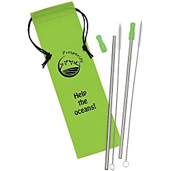 Stainless Steel Straw Set - 2 Pack