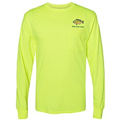 Hanes Workwear Pocket Long Sleeve T-Shirt - Embroidered