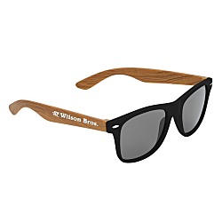 Wood Grain Beach Sunglasses - Sides - 24 hr