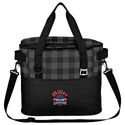 Buffalo Plaid Cooler Bag - Embroidered