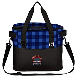 Buffalo Plaid Cooler Bag - Embroidered