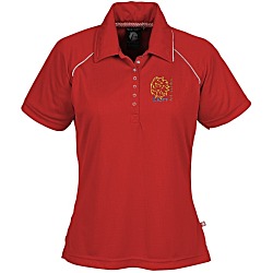 Quad Contrast Piping Performance Polo - Ladies'
