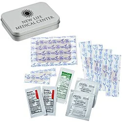 Metal Tin First Aid Kit - 24 hr