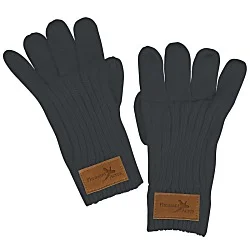 Rib Knit Patch Gloves
