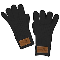 Rib Knit Patch Gloves
