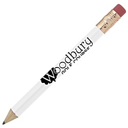 Round Golf Pencil with Eraser