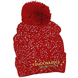 Speckled Pom Beanie with Cuff