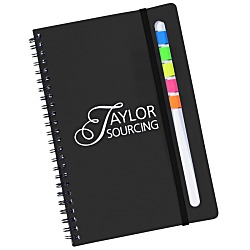 Sydney Spiral Notebook with Color Sticky Flags