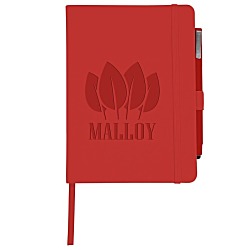 Vienna Satin Touch Hard Cover Notebook with Pen - Debossed - 24 hr