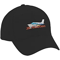 Brushed-Cotton 6-Panel Cap - Embroidered - 24 hr