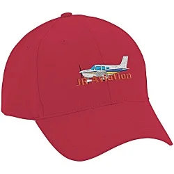 Brushed-Cotton 6-Panel Cap - Embroidered - 24 hr