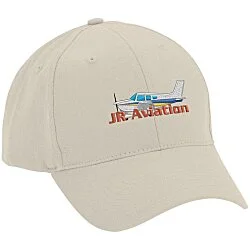 Brushed-Cotton 6-Panel Cap - Embroidered - 24 hr