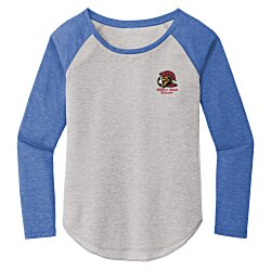 Voltage Tri-Blend Wicking LS T-Shirt - Ladies' - Colorblock - Embroidered