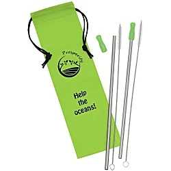 Stainless Steel Straw Set - 2 Pack - 24 hr
