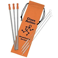 Stainless Steel Straw Set - 3-pack - 24 hr