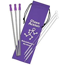 Stainless Steel Straw Set - 3-pack - 24 hr