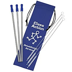 Stainless Steel Straw Set - 3-pack - 24 hr