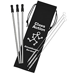 Stainless Steel Straw Set - 3-pack - 24 hr