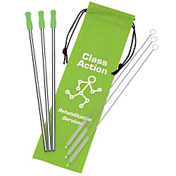 Stainless Steel Straw Set - 3-pack - 24 hr