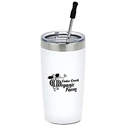 Yowie Vacuum Tumbler with Stainless Straw Set - 18 oz. - Powder Coat