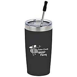 Yowie Vacuum Tumbler with Stainless Straw Set - 18 oz. - Powder Coat