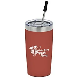 Yowie Vacuum Tumbler with Stainless Straw Set - 18 oz. - Powder Coat