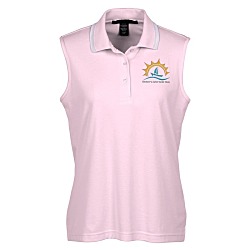 CrownLux Performance Plaited Tipped Sleeveless Polo - Ladies'