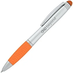 Evantide Light-Up Logo Stylus Twist Pen - Silver - 24 hr