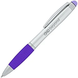 Evantide Light-Up Logo Stylus Twist Pen - Silver - 24 hr