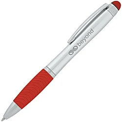 Evantide Light-Up Logo Stylus Twist Pen - Silver - 24 hr