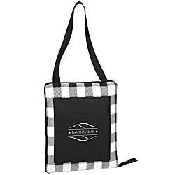 Buffalo Check Fold Up Picnic Blanket with Carrying Strap