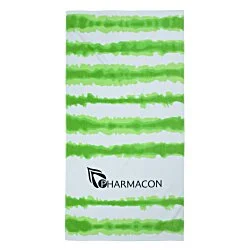 Tie-Dye Cabana Stripe Beach Towel