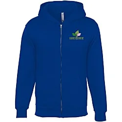 Lightweight 7-oz Fleece Full-Zip Hoodie - Embroidered
