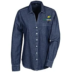 Untucked Denim V-Neck Shirt - Ladies'